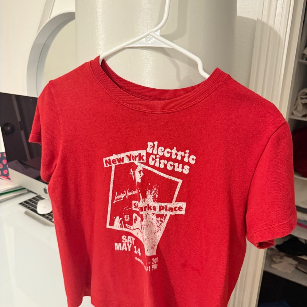 Brandy Melville Red Graphic Tee